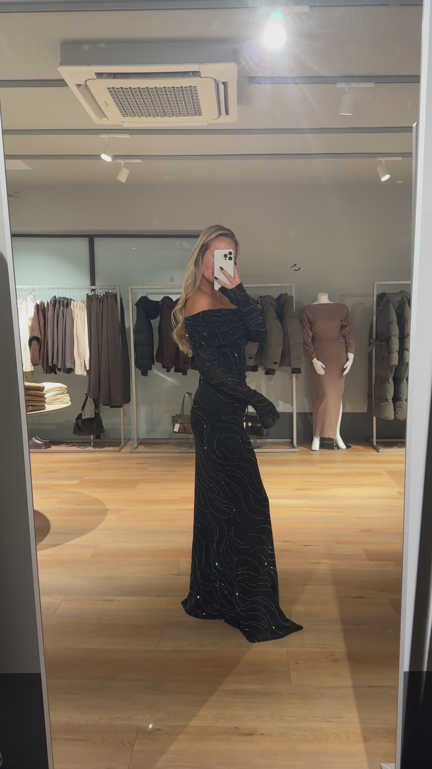 Nicole glitter kjole sort FORUDBESTILLING