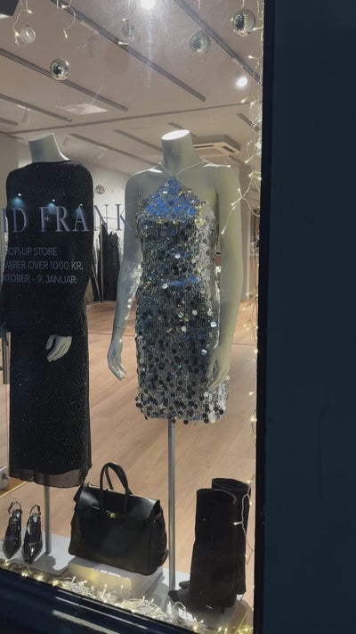 Adriana pallietkjole sølv