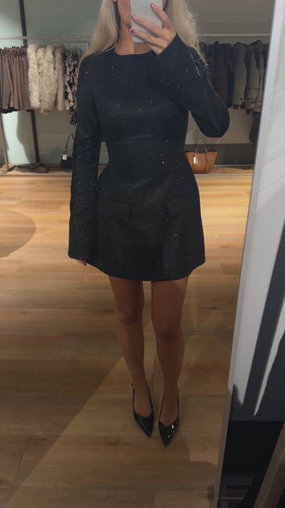 Ophelia glimmerkjole sort