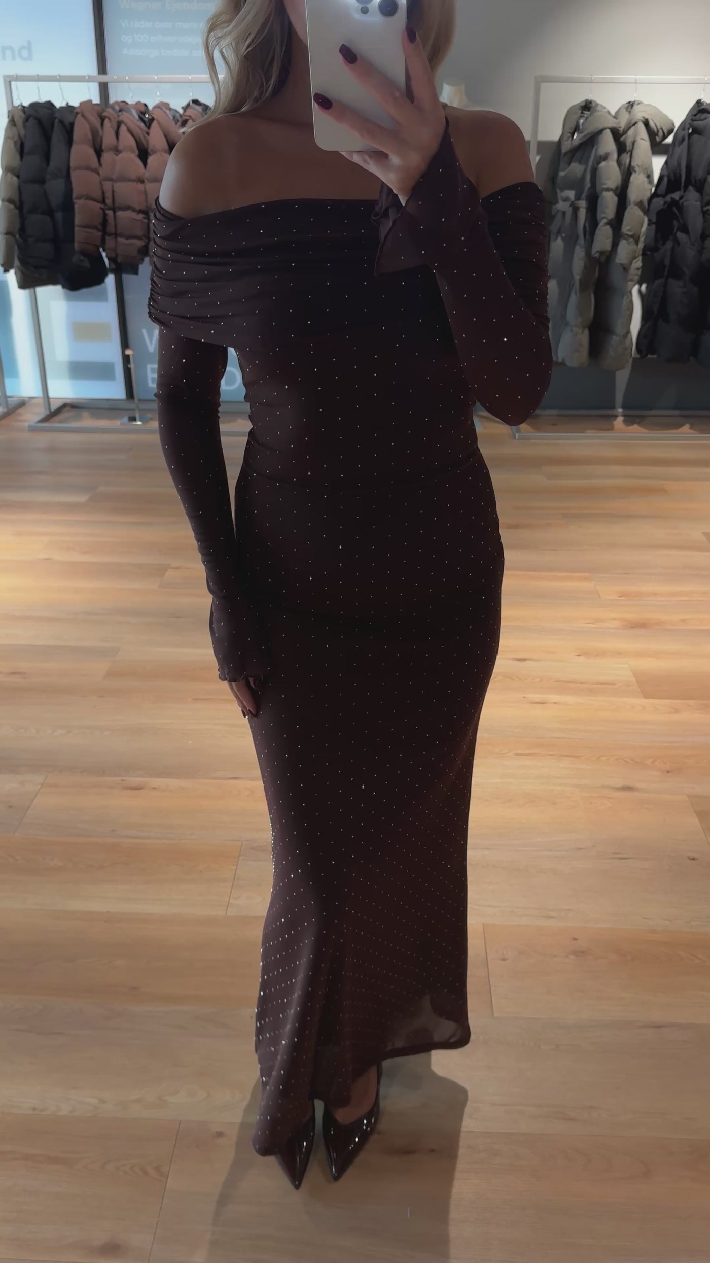 Silje kjole mørkebrun