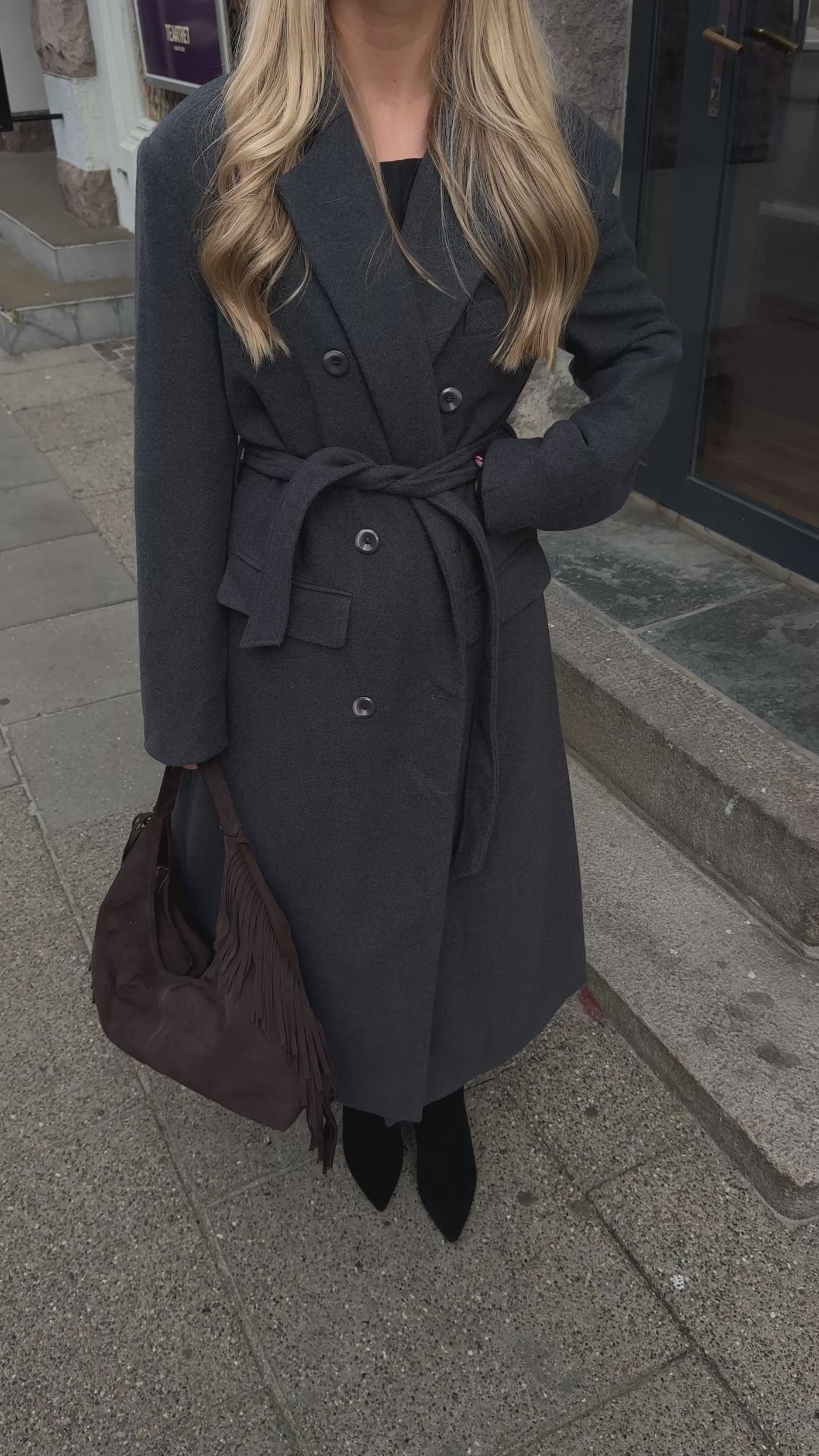 Valeria trenchcoat mørkegrå
