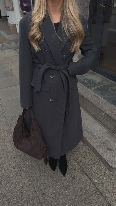 Valeria trenchcoat mørkegrå