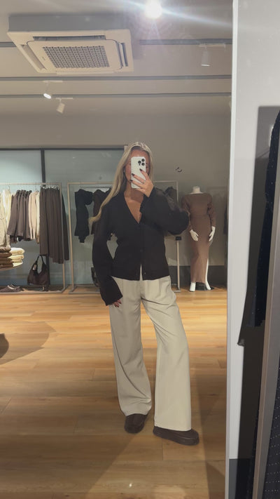Jennifer cardigan mørkebrun FORUDBESTILLING