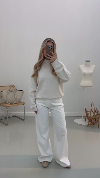 Michelle striktrøje beige