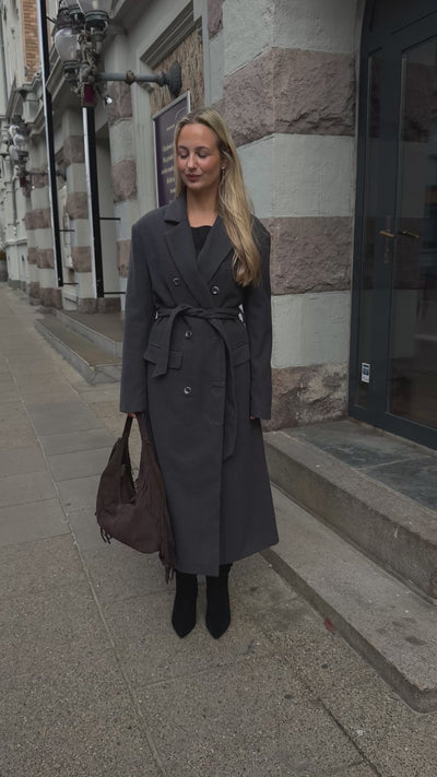 Valeria trenchcoat mørkegrå