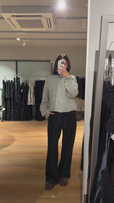 Daniella striktrøje lysegrå