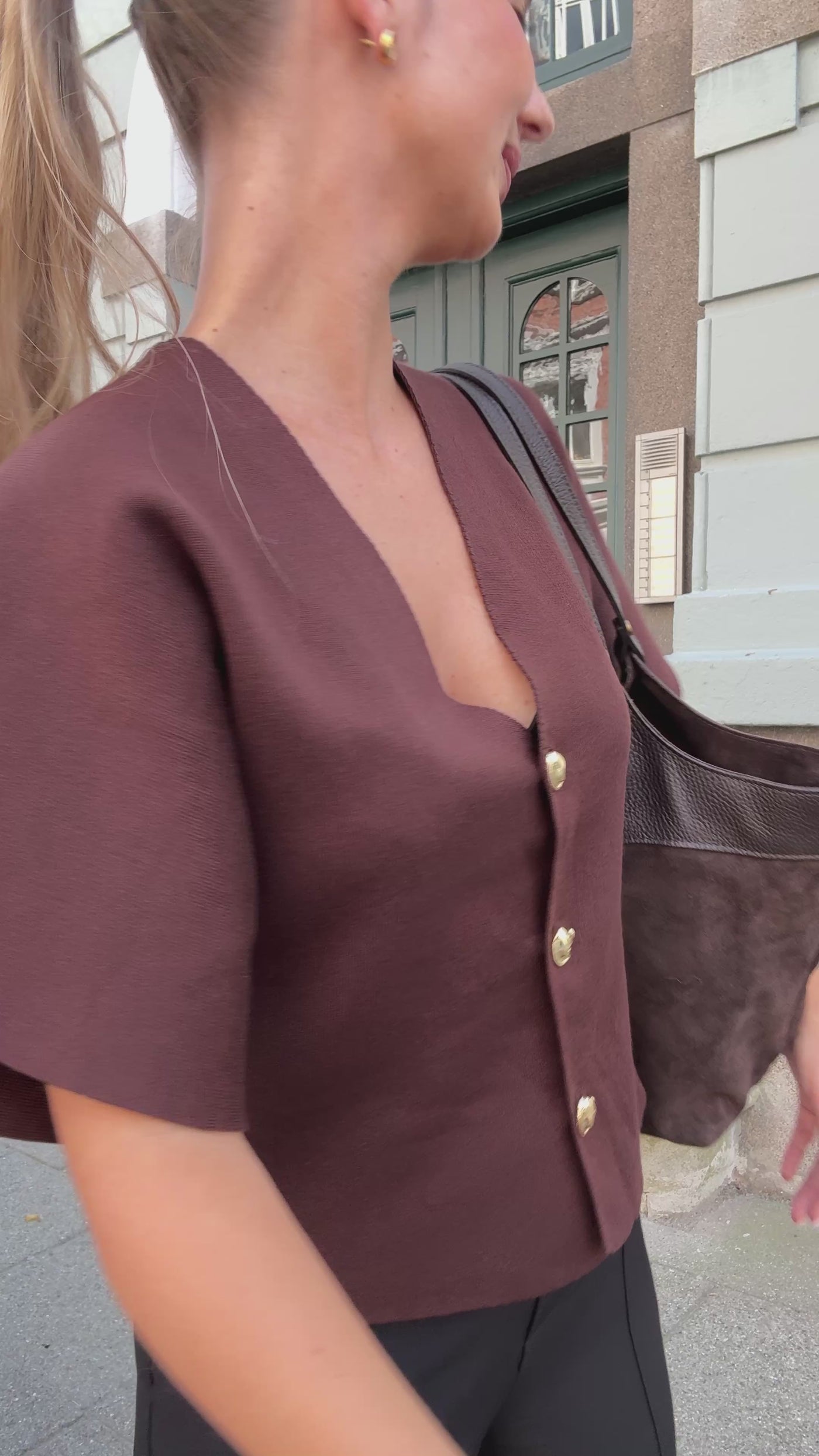Hannah bluse mørkebrun