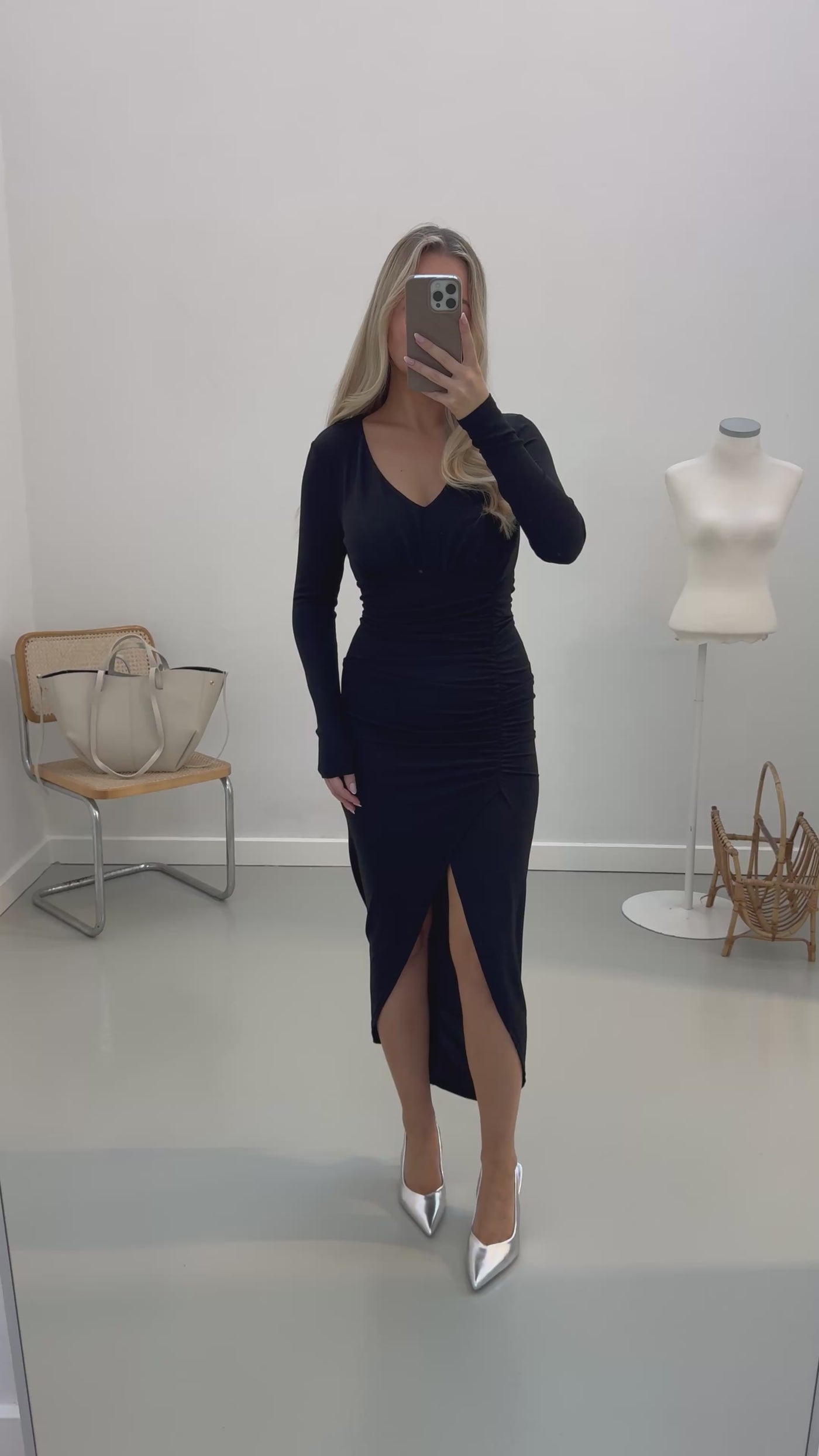 Camilla glimmerkjole sort