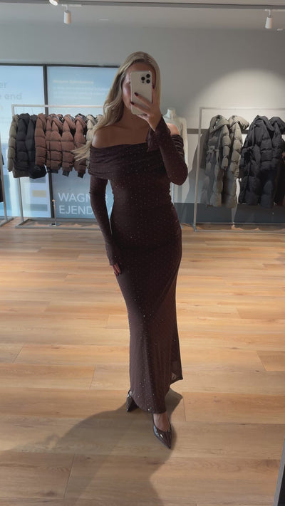Silje kjole mørkebrun