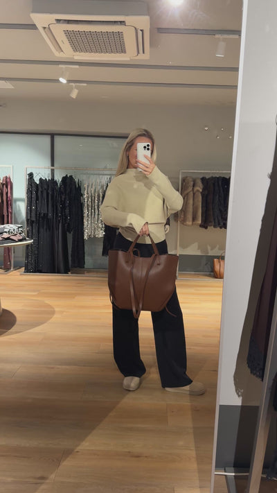 Luciana taske kastanje brun