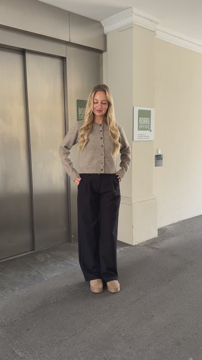 Sage cardigan brun