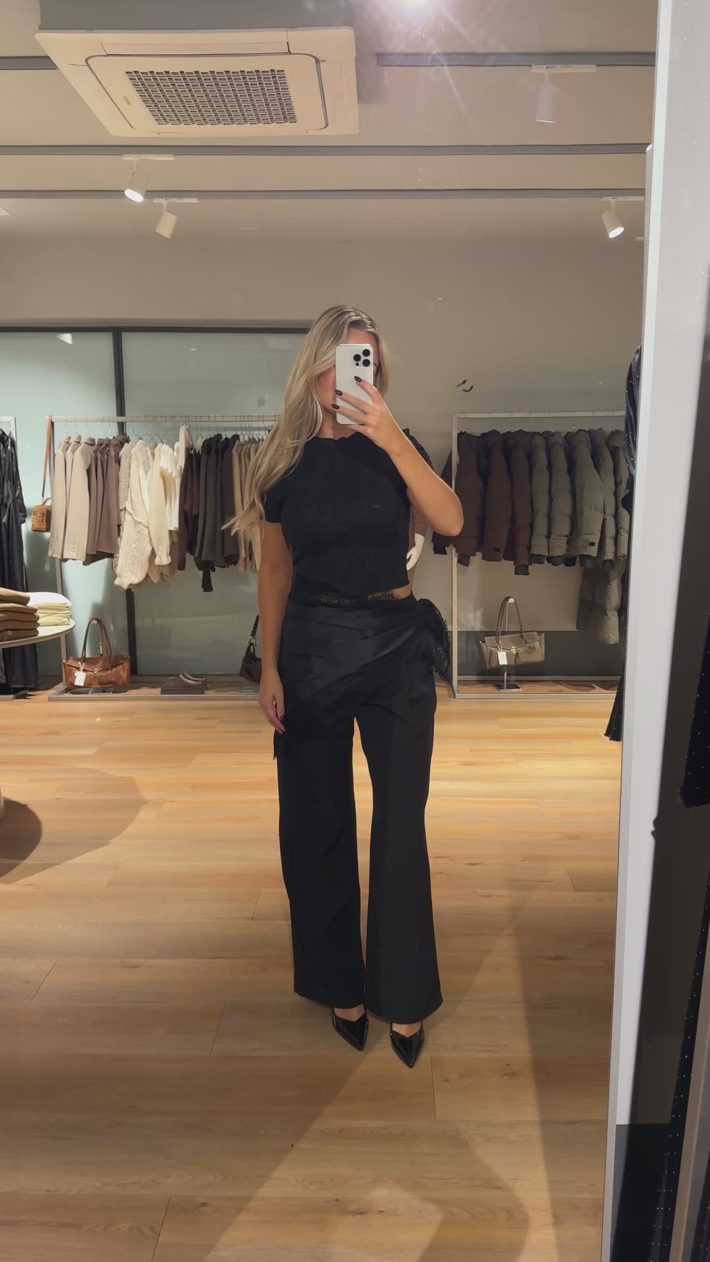 Lina tørklæde sort