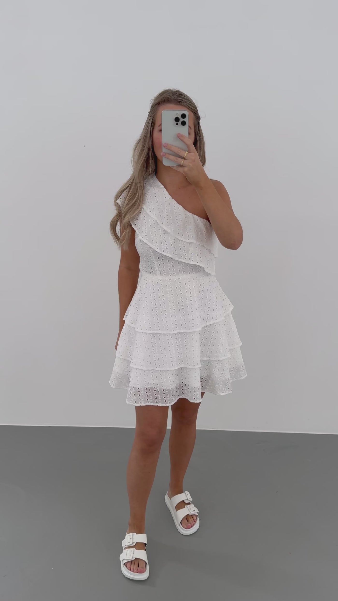 Clover kjole hvid