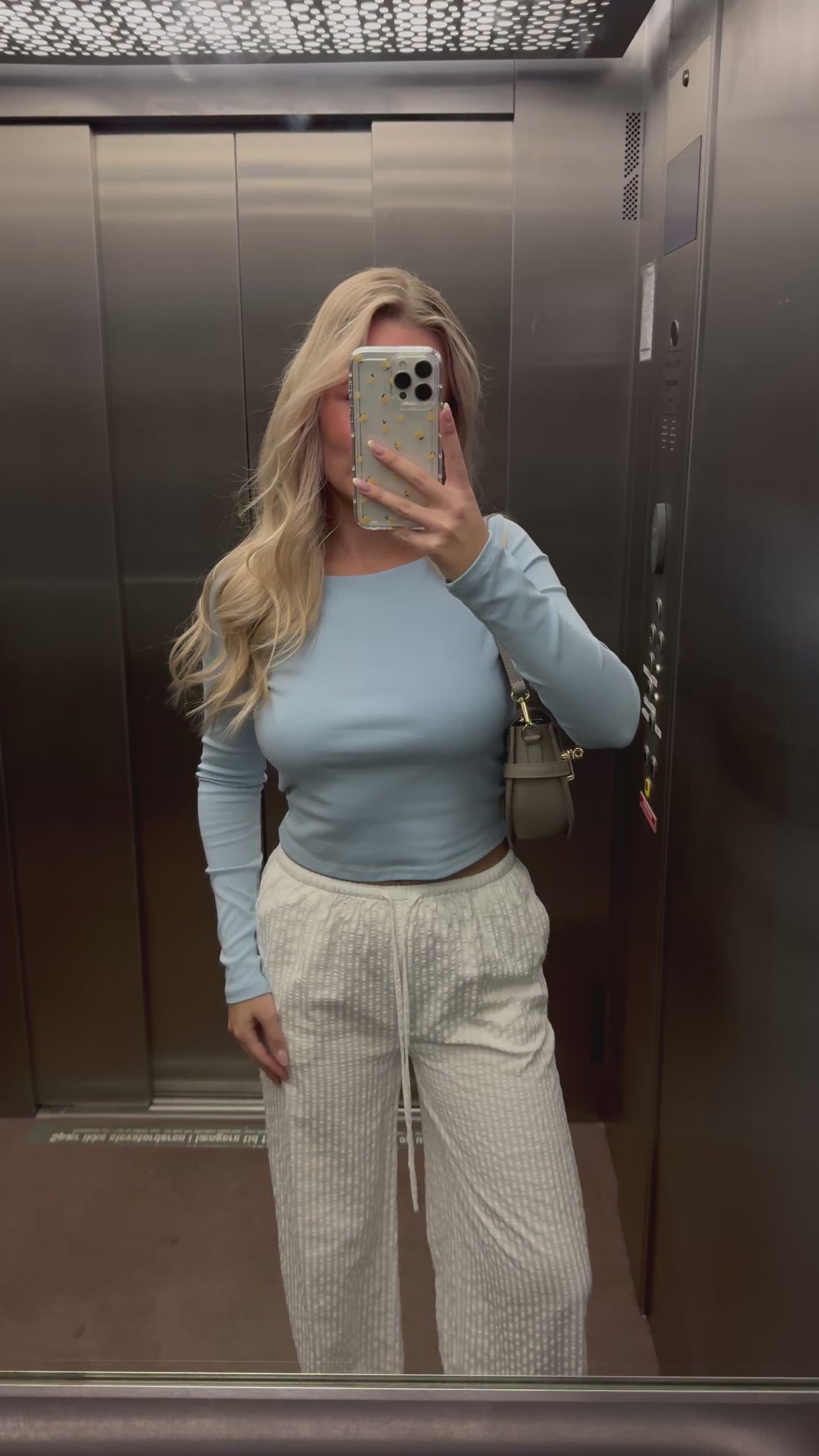 Liv bluse pastelblå