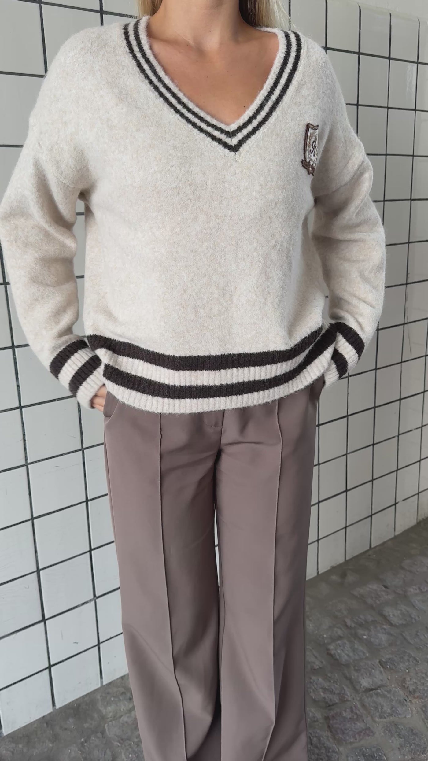 Chloe strik beige