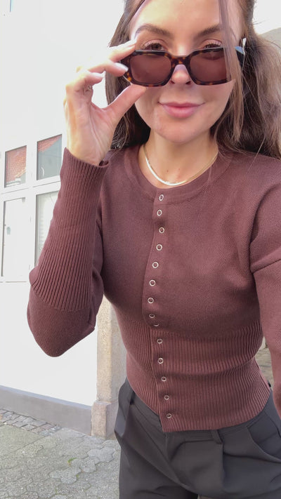 Sabrina cardigan mørkebrun