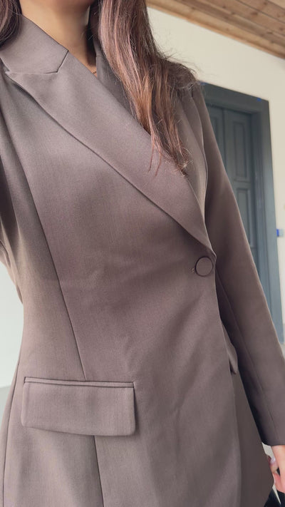 Naja blazer mørkebrun FORUDBESTILLING