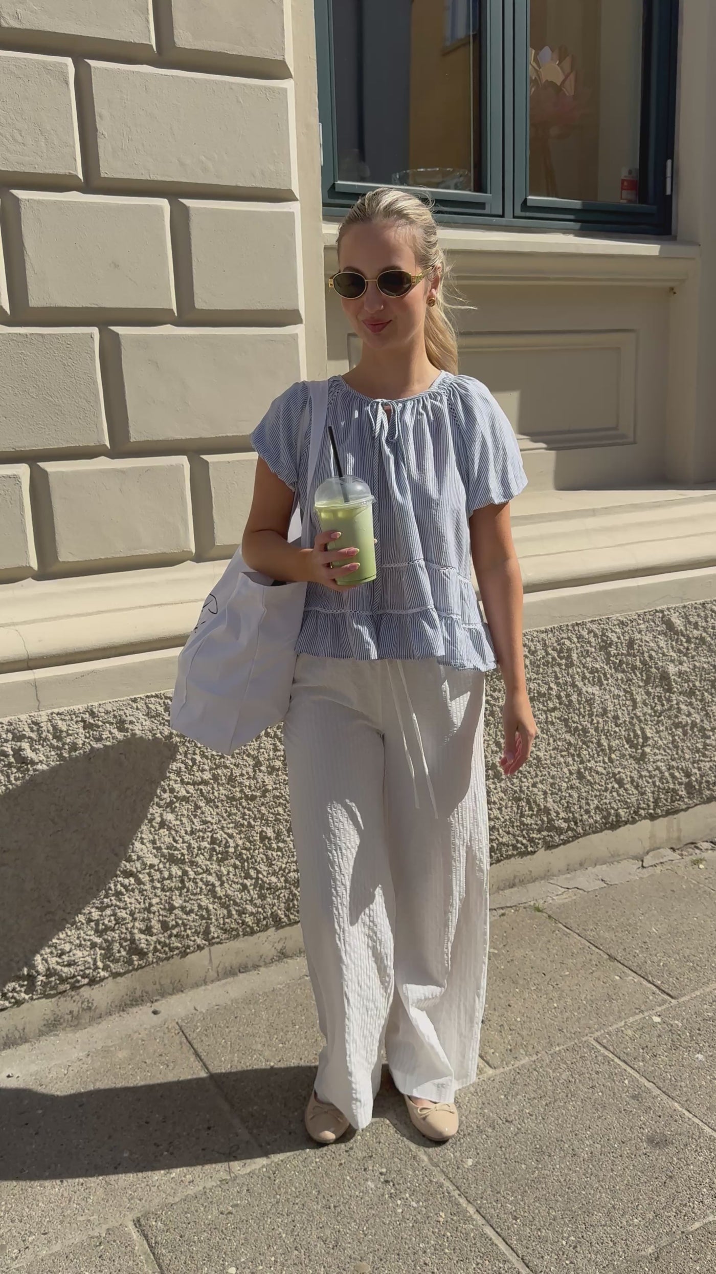 Lina bluse lyseblå