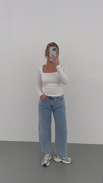 Thea jeans lyseblå petite