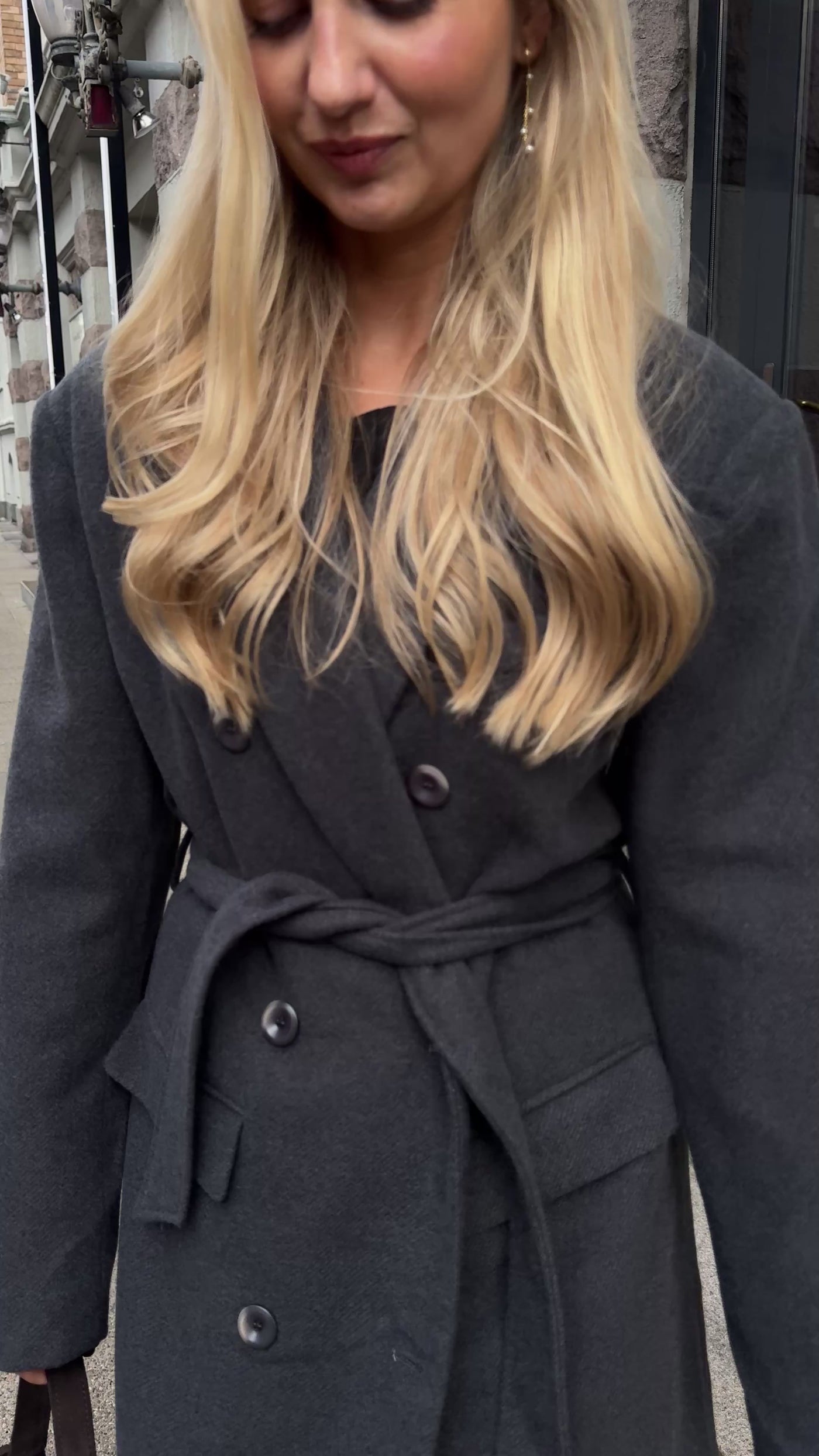 Valeria trenchcoat mørkegrå