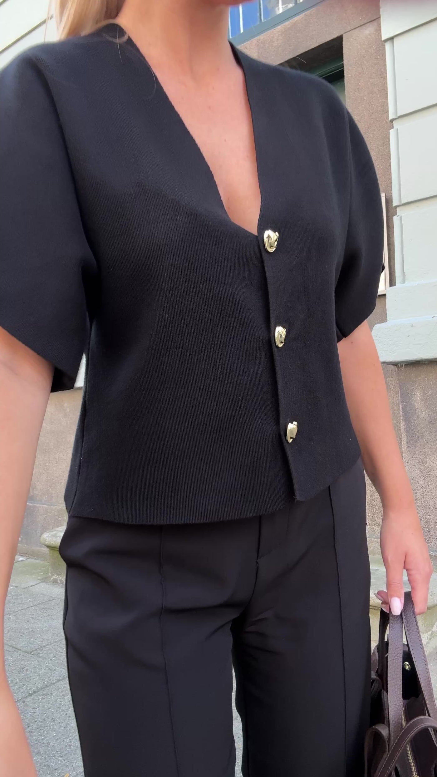 Hannah bluse sort