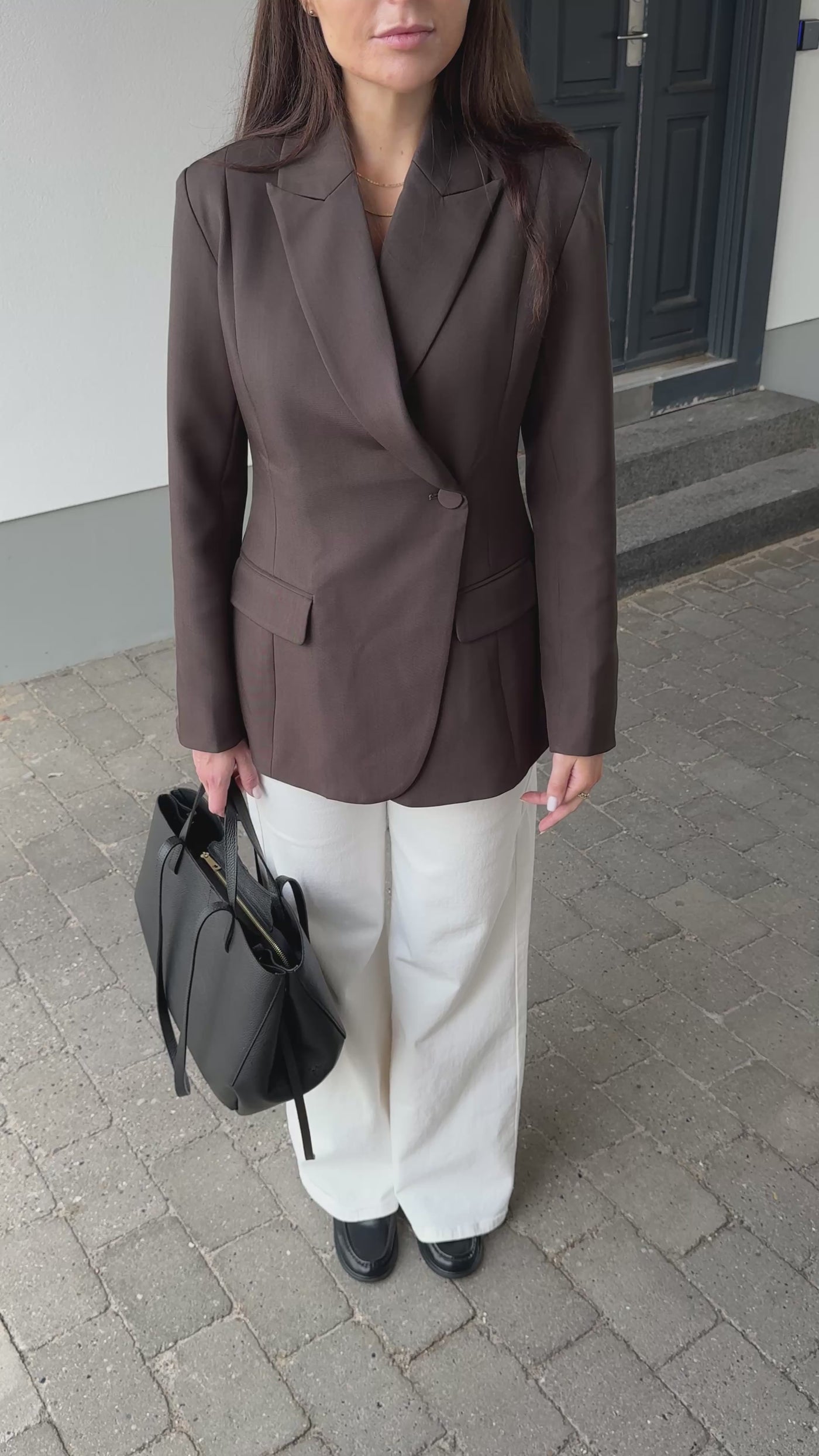 Naja blazer mørkebrun FORUDBESTILLING