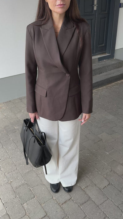 Naja blazer mørkebrun FORUDBESTILLING