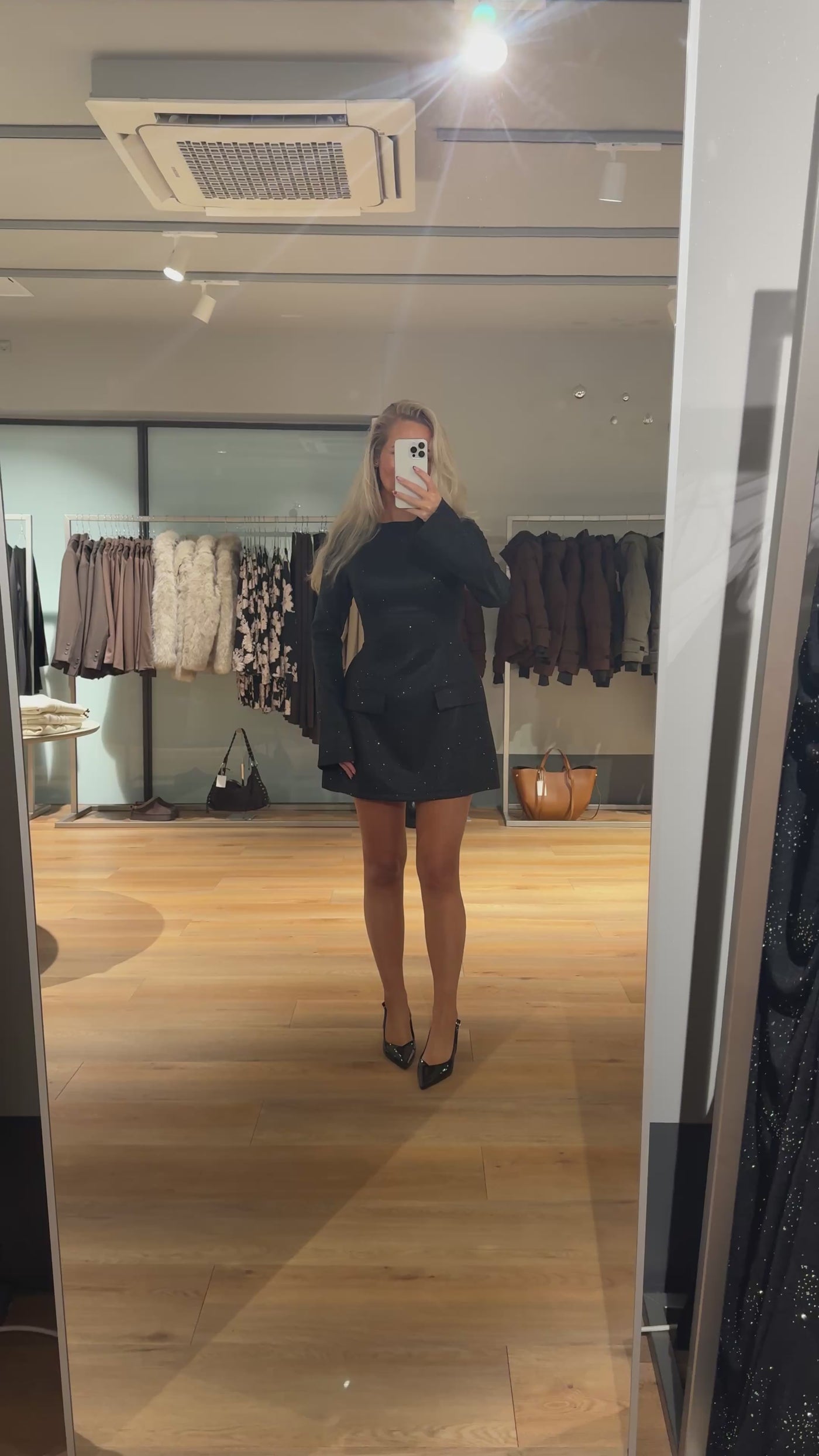 Ophelia glimmerkjole sort