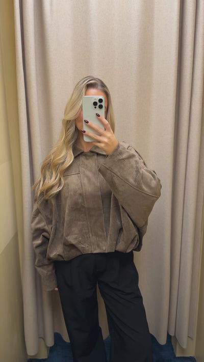 Anna bomberjakke lysebrun