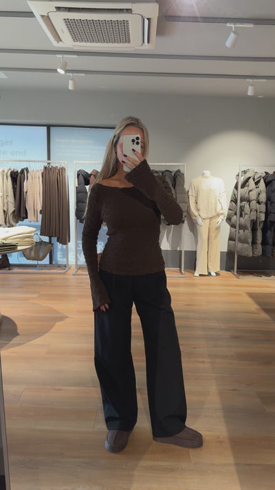 Blair bluse mørkebrun