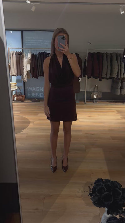 Yasmin kjole mørkebrun